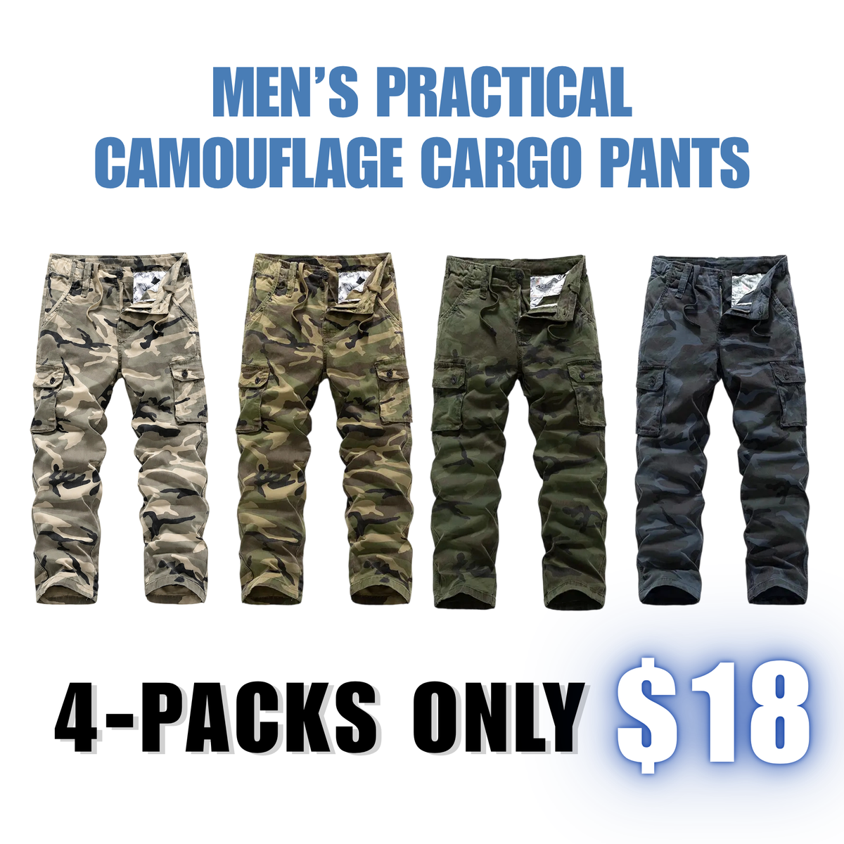 Men’s practical camouflage cargo pant