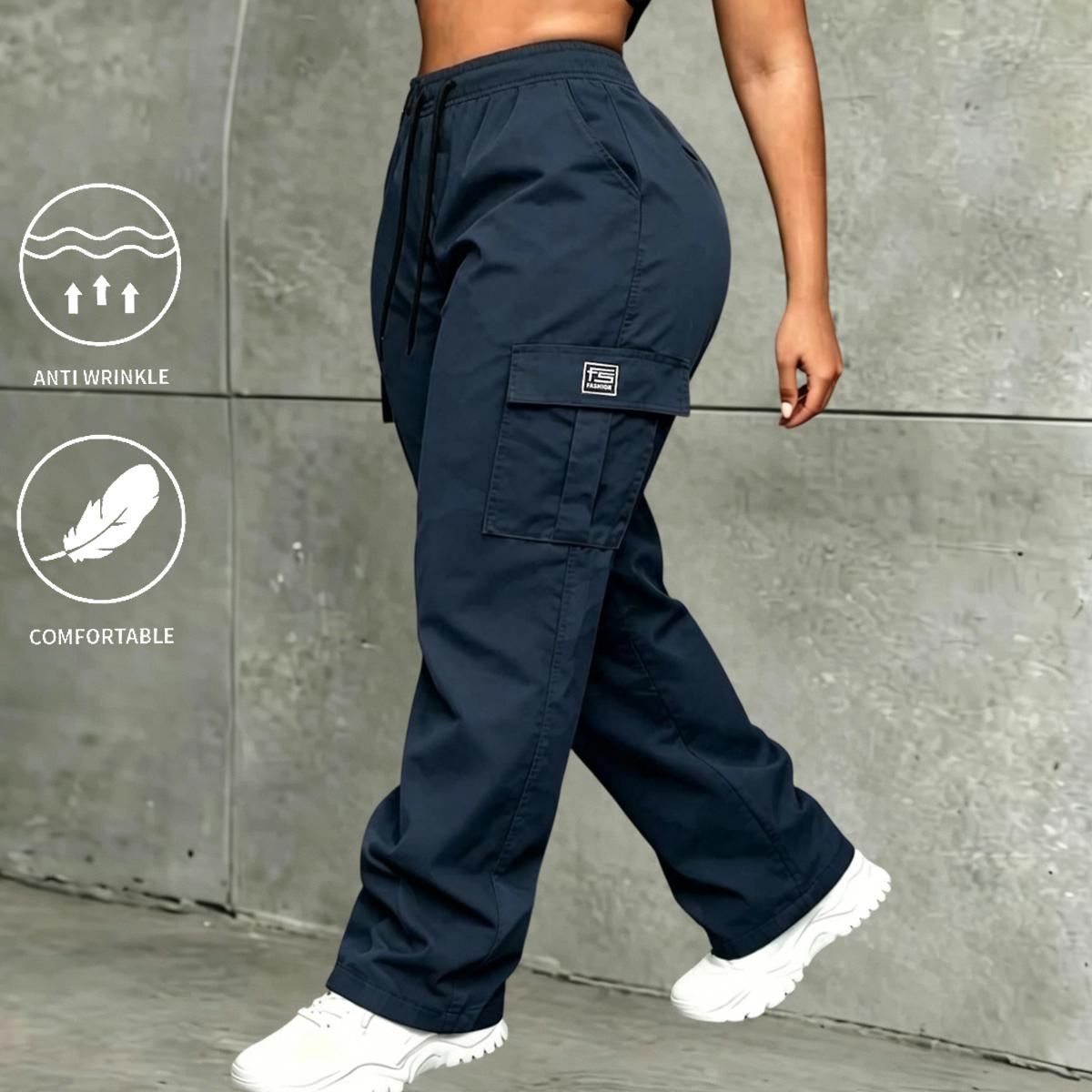 Women's Vintage Cargo Pants - All-Season Activewear Bottoms for Casual and Sports