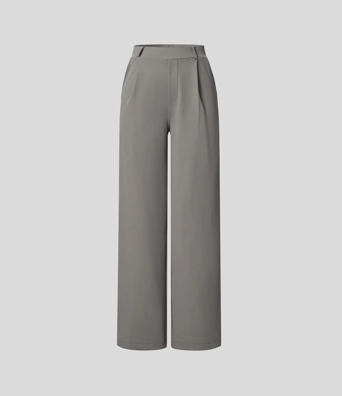 High Waisted Side Pocket Straight Leg Work Pants