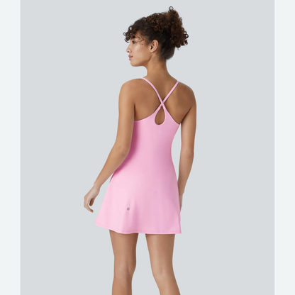 Women's Backless Sleeveless Dress with Pockets 8-Pack