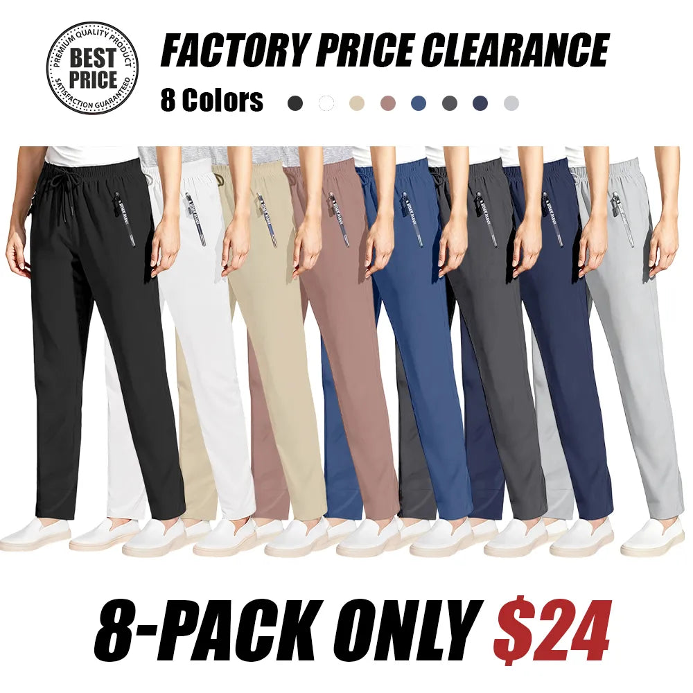 Women’s Ultra-Stretch Ice Silk Casual Pants – Lightweight & Comfortable