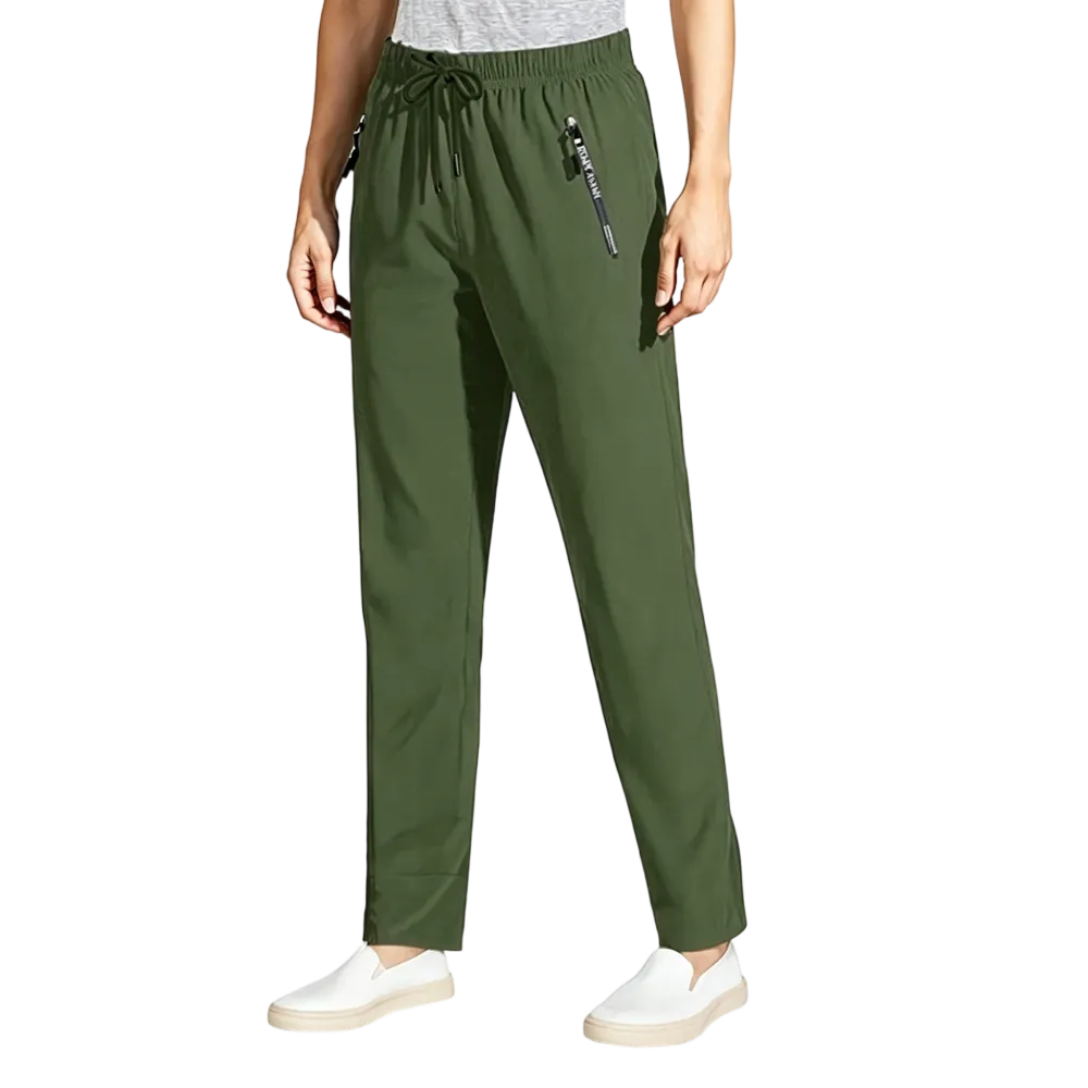 Women’s Ultra-Stretch Ice Silk Casual Pants – Lightweight & Comfortable