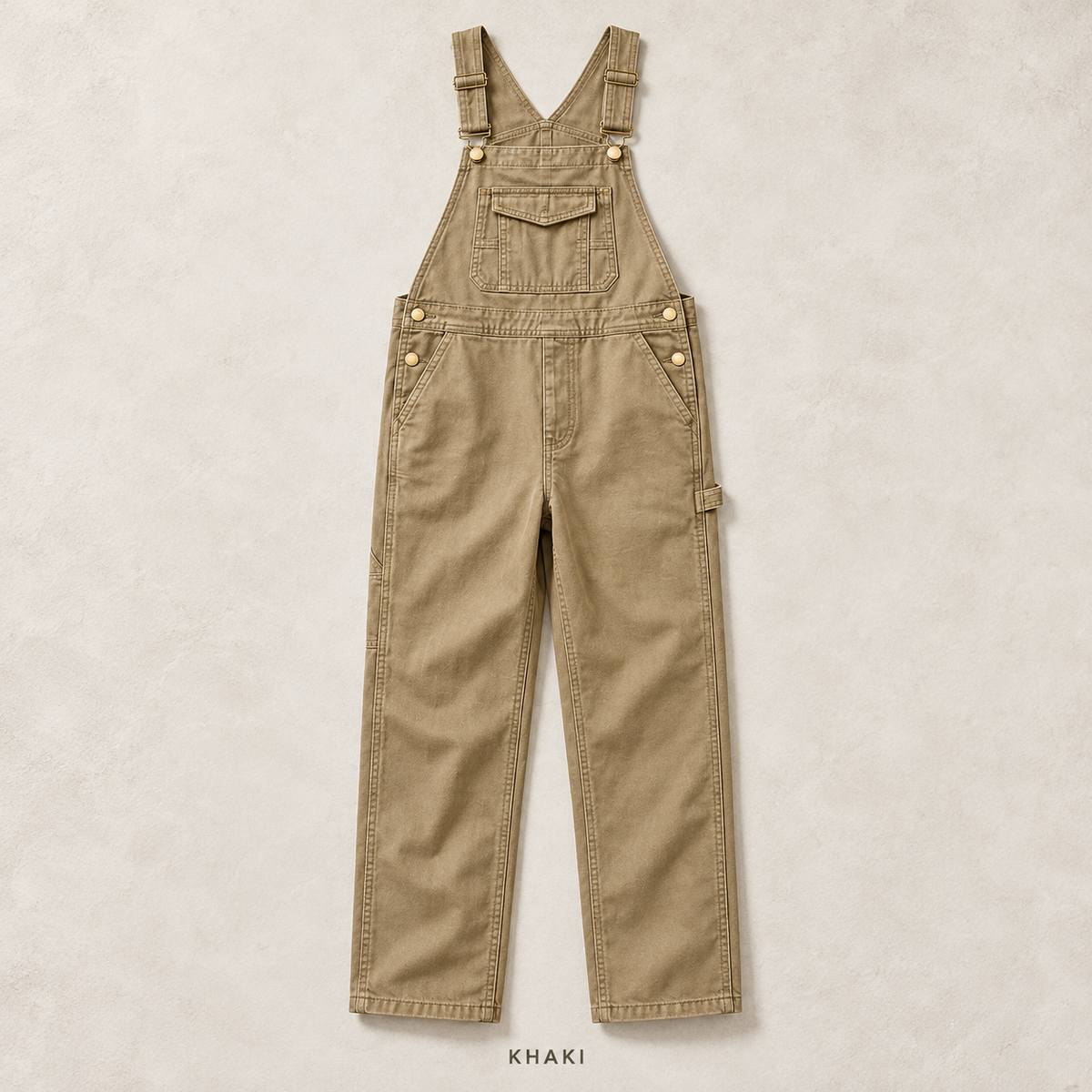 Men's Heavyweight Cotton Denim Overalls Relaxed Fit Straight Leg Dungarees with Multi Pocket Utility