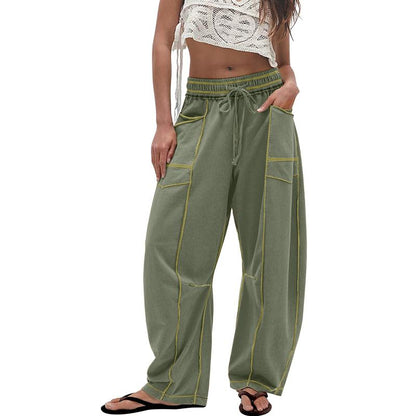 Tanming Women's Barrel Wide Leg Yoga Pants