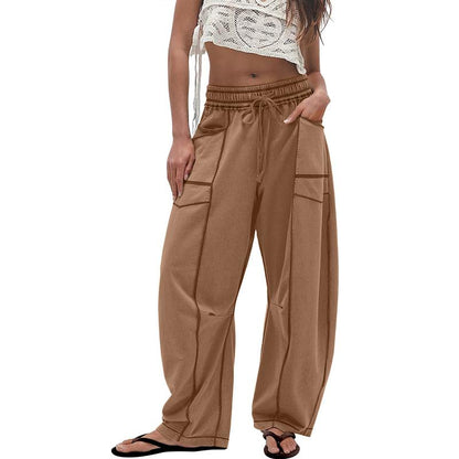 Tanming Women's Barrel Wide Leg Yoga Pants