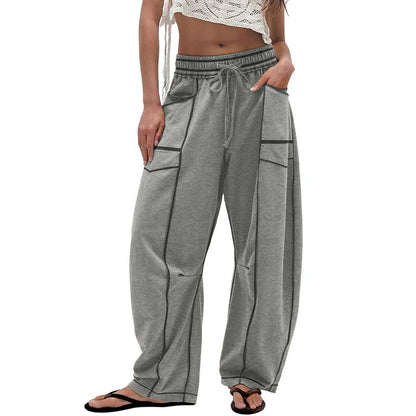 Tanming Women's Barrel Wide Leg Yoga Pants