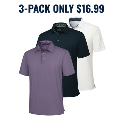 Men's Polo Shirts – Soft Breathable Cotton, Comfortable Short Sleeve Casual Fit