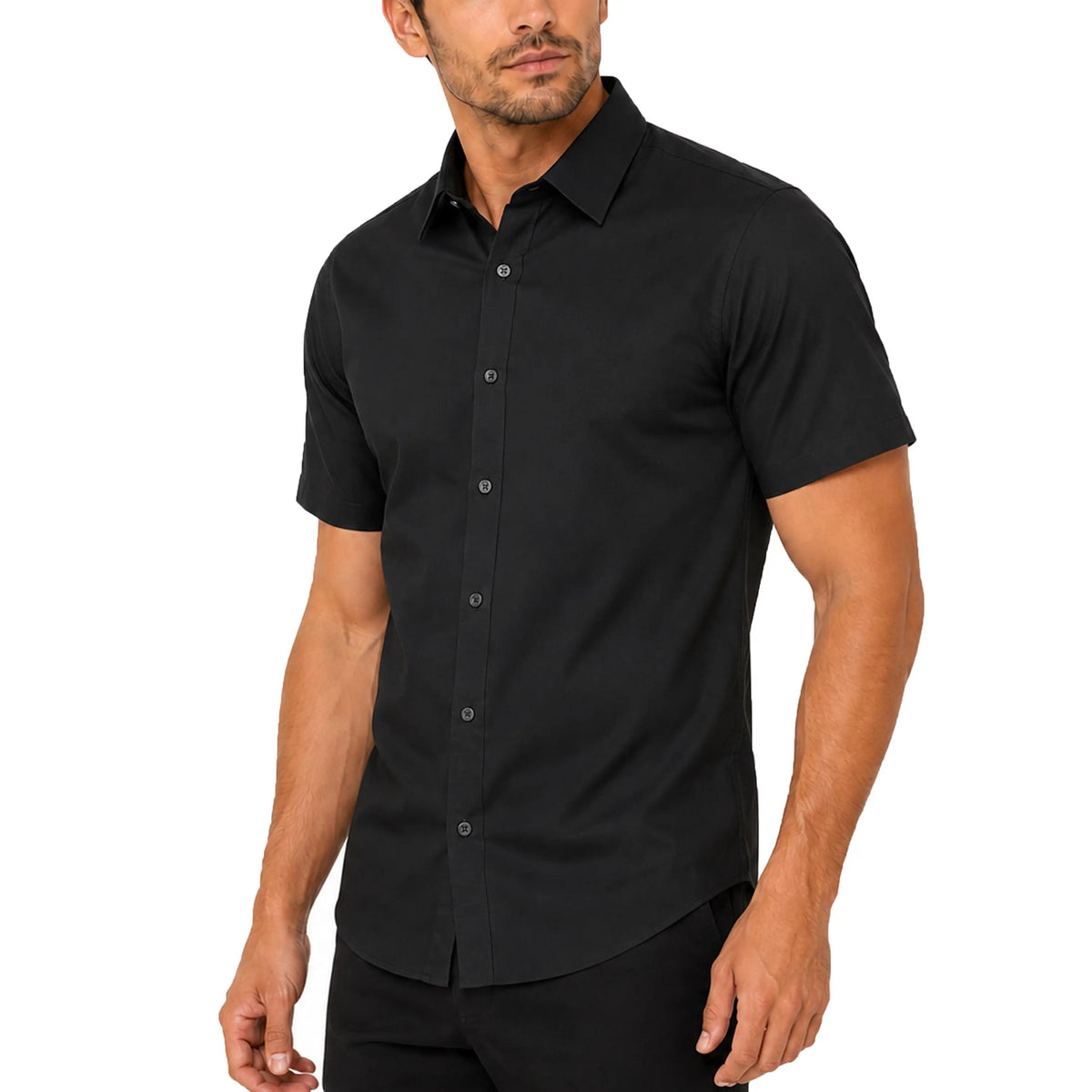 Men's 5 Pack Short Sleeve Stretch Dress Shirt