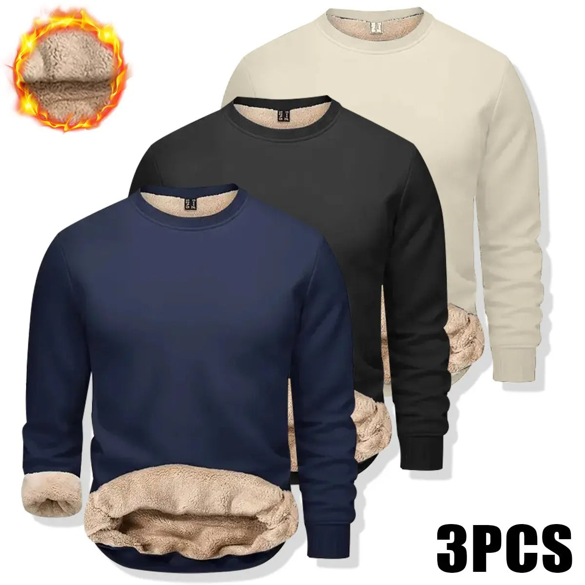 🔥 BESTSELLER | Men’s Fleece-Lined Crewneck Sweatshirt