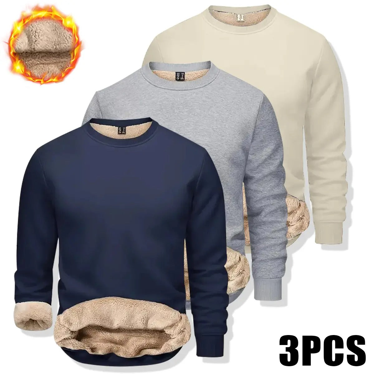 🔥 BESTSELLER | Men’s Fleece-Lined Crewneck Sweatshirt