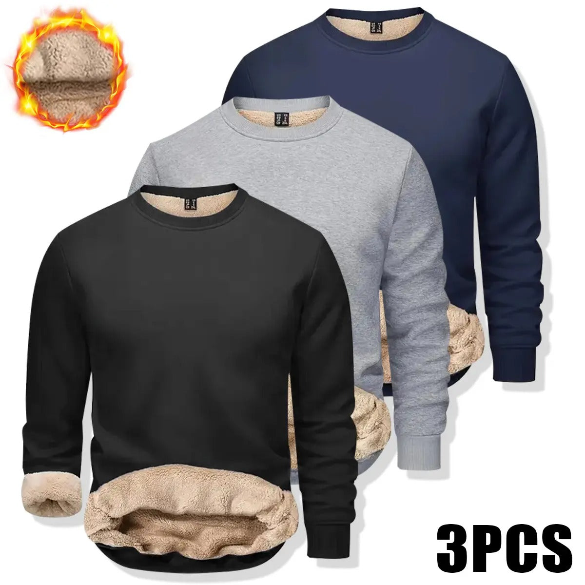 🔥 BESTSELLER | Men’s Fleece-Lined Crewneck Sweatshirt