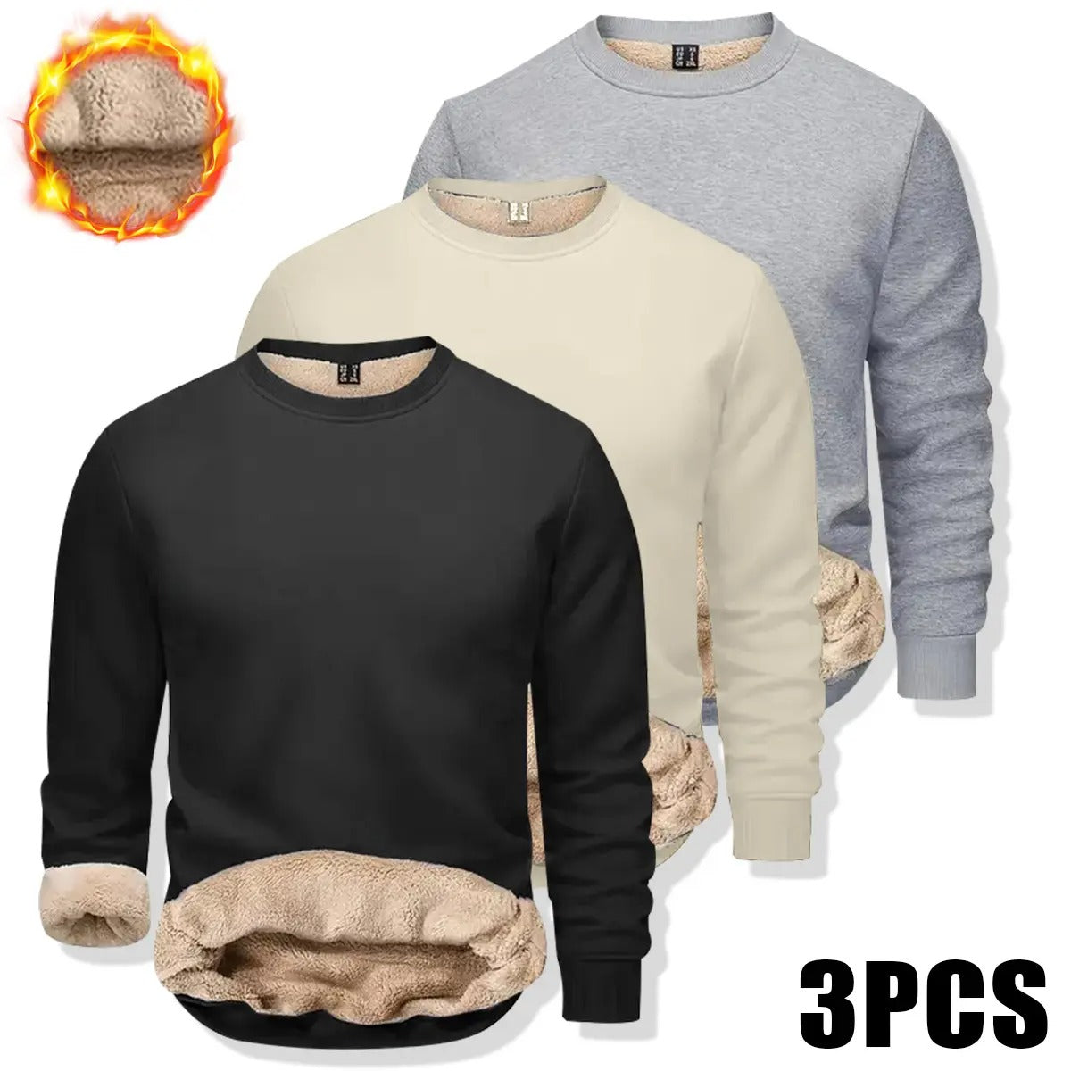 🔥 BESTSELLER | Men’s Fleece-Lined Crewneck Sweatshirt