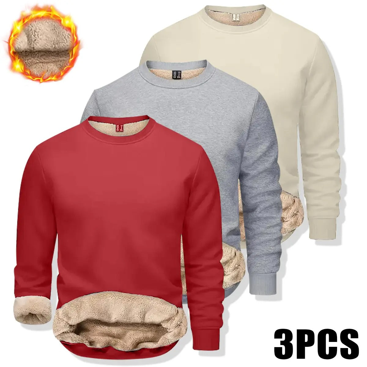 🔥 BESTSELLER | Men’s Fleece-Lined Crewneck Sweatshirt