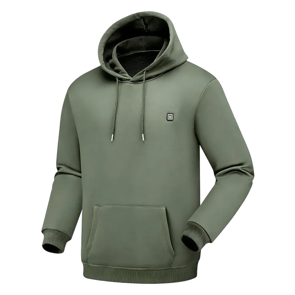 Heated Hoodie for Men – Fleece Lined, Electric Thermal Sweatshirt