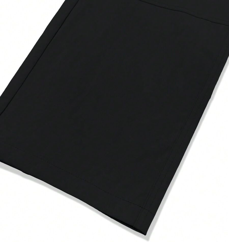 Men's Loose Solid Color All-match Pocket Drawstring Waist Overalls