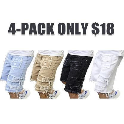 ⚡Raw Hem Denim Shorts with Rips