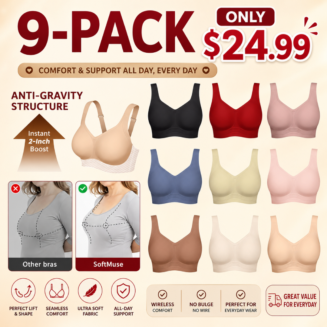 Women's Jelly Bra Wireless Support Bra – Seamless Full Coverage Everyday Bra