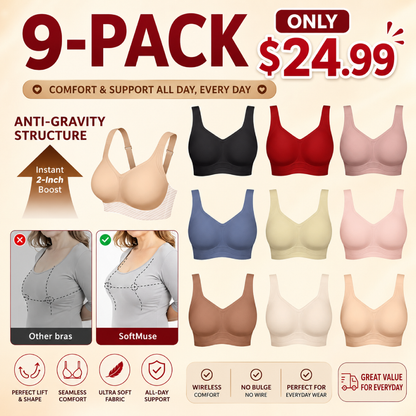 Women's Jelly Bra Wireless Support Bra – Seamless Full Coverage Everyday Bra