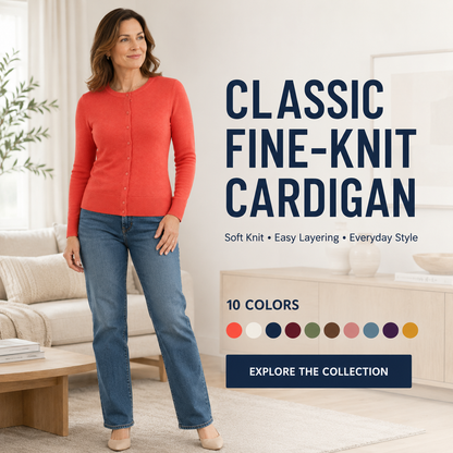 Women's Soft Fine-Knit Button-Front Cardigan Multipacks