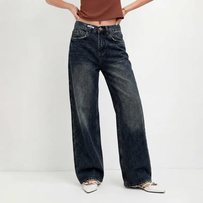 Women's Low Rise Baggy Jeans – 90s Wide Leg Denim