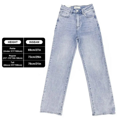 Women's High Waisted Wide Leg Stretch Jeans – 10-Piece Denim Bundle