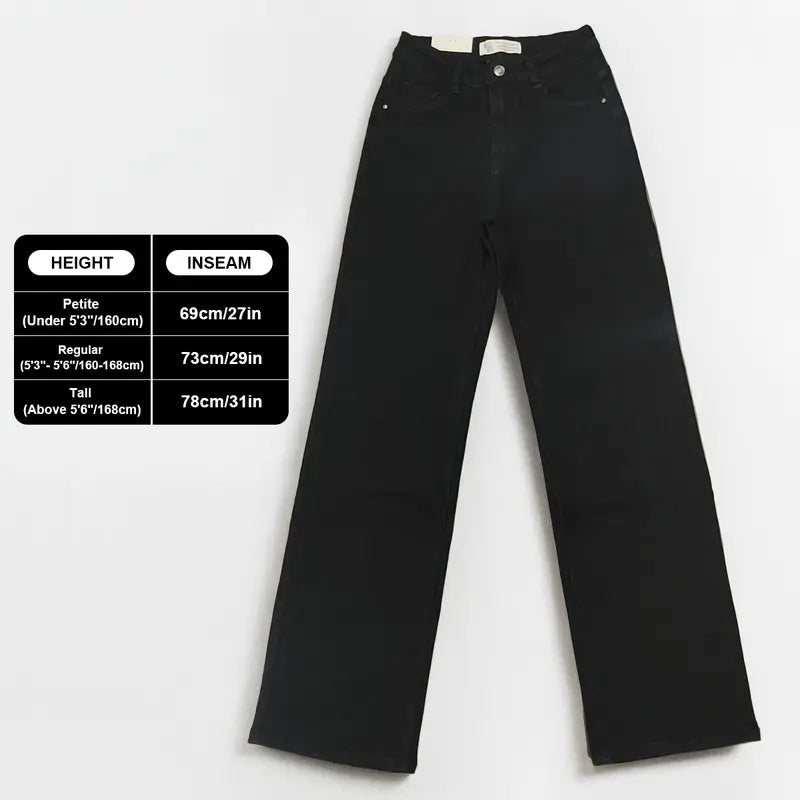 Women's High Waisted Wide Leg Stretch Jeans – 10-Piece Denim Bundle