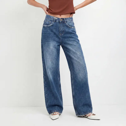 Women's Low Rise Baggy Jeans – 90s Wide Leg Denim