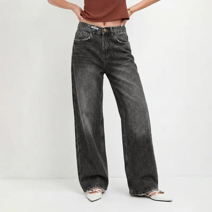 Women's Low Rise Baggy Jeans – 90s Wide Leg Denim