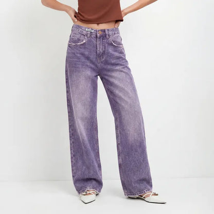 Women's Low Rise Baggy Jeans – 90s Wide Leg Denim