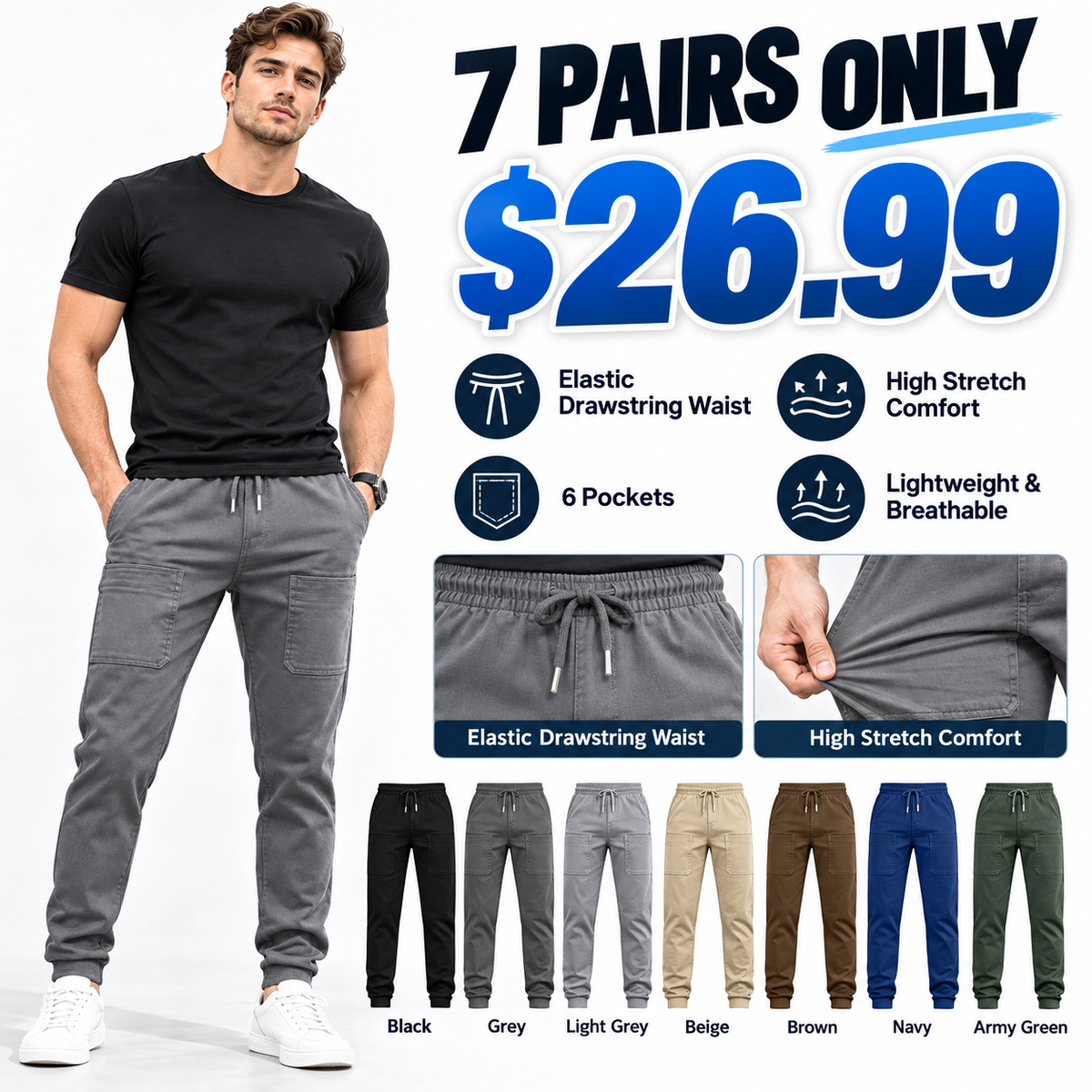 Multi-pocket Durable Cargo Pants