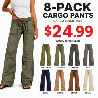 ⚡FINAL SALE⚡- 8 PACK  women-s-high-stretch-mid-rise-straight-pants