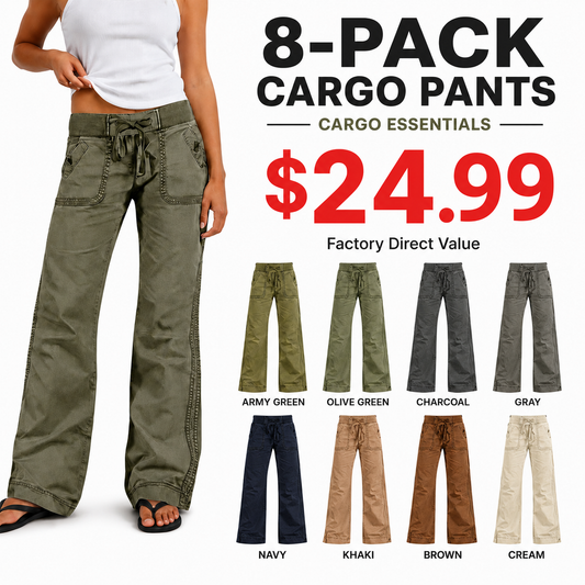 ⚡FINAL SALE⚡- 8 PACK  women-s-high-stretch-mid-rise-straight-pants