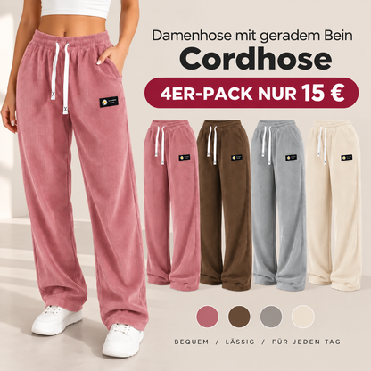 [LETZTER VERKAUFSTAG] Damen-Cordhose mit geradem Bein – 100 % Baumwolle