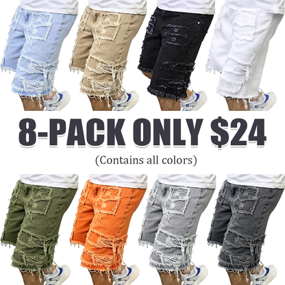 ⚡Raw Hem Denim Shorts with Rips