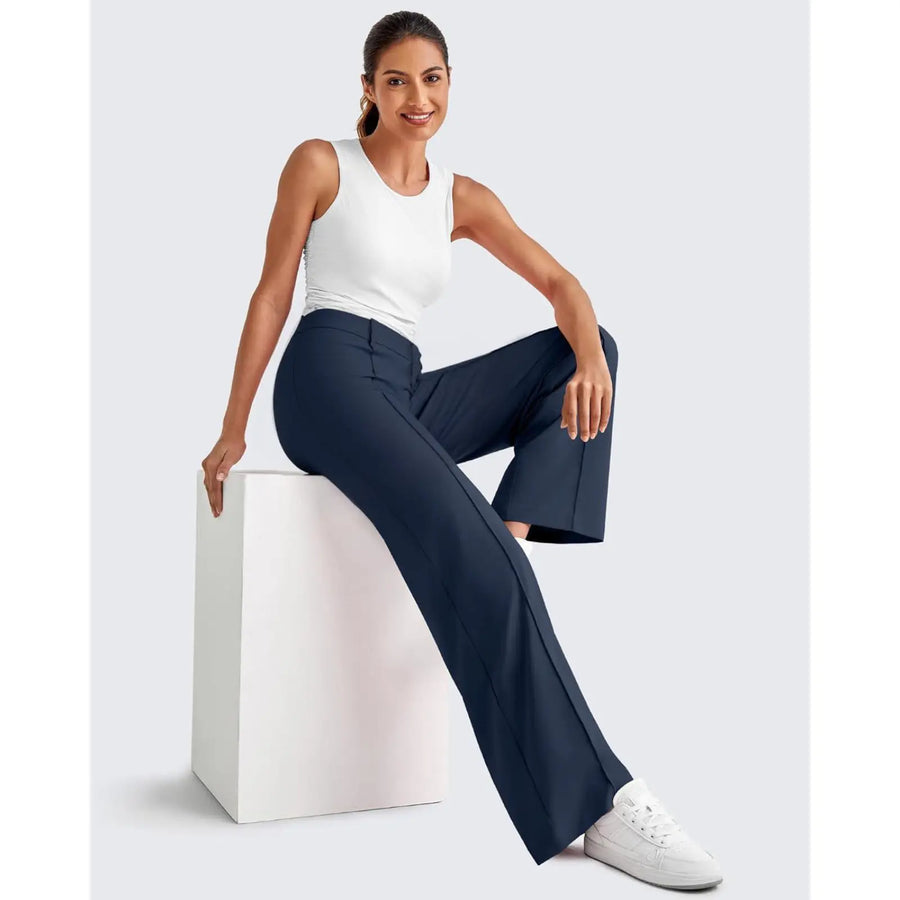 Comfortable straight leg ponte pants