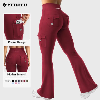 YEOREO CoreFlex Flare Leggings with Pockets