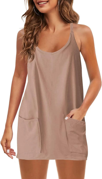 💝Last Day Promotion⚡Women's Athletic Sleeveless Mini Dress