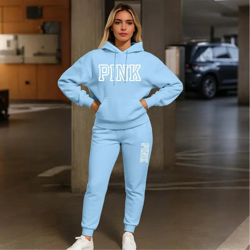 🤲Women's Casual Printed Hoodie & Drawstring Jogger Pants Set
