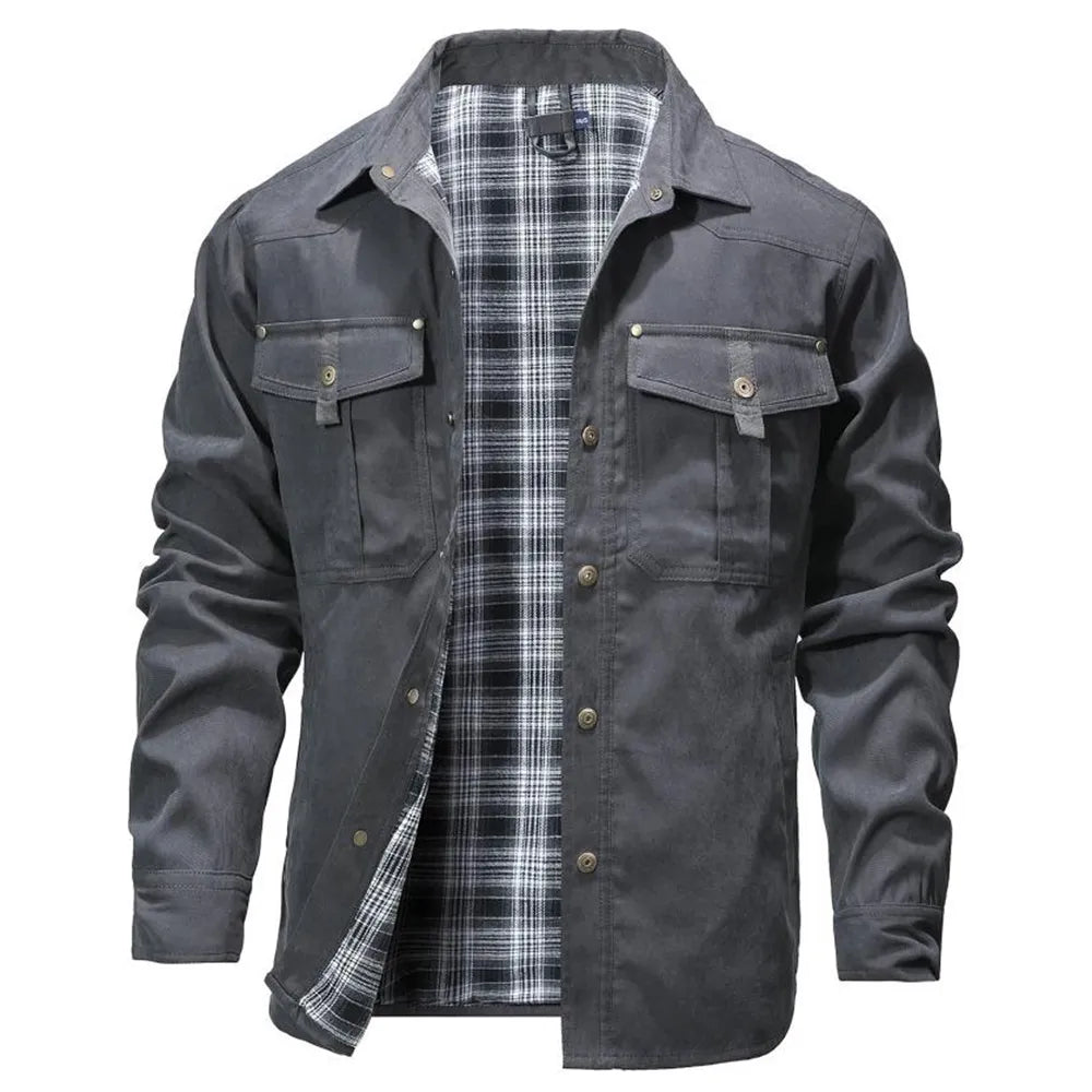 Men's Flannel Lined Shacket Jacket