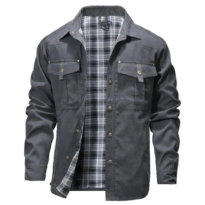Men's Flannel Lined Shacket Jacket