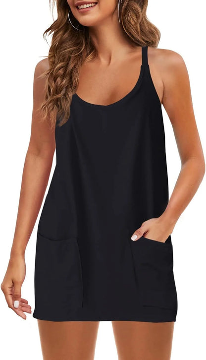 💝Last Day Promotion⚡Women's Athletic Sleeveless Mini Dress