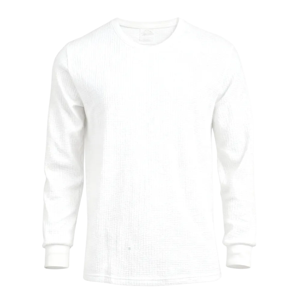 Men's Cotton Waffle-Knit Crew Neck Shirt