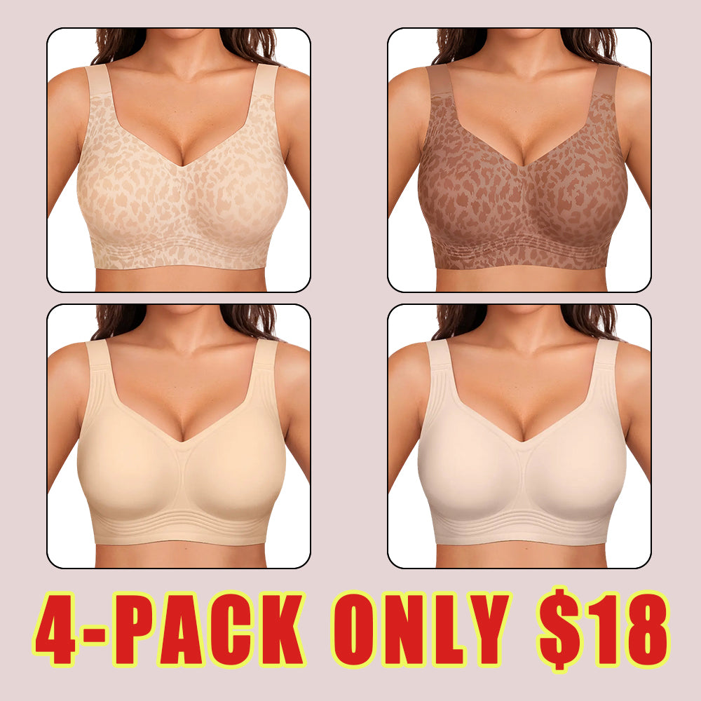 Women's Jelly Bra Wireless Support Bra – Seamless Full Coverage Everyday Bra