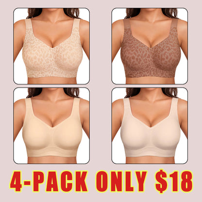 Women's Jelly Bra Wireless Support Bra – Seamless Full Coverage Everyday Bra