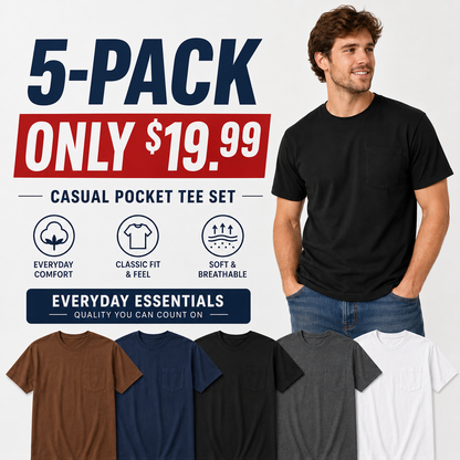 🔥Classic Heavyweight Pocket Work Tee – Relaxed Fit, Built for Everyday Work