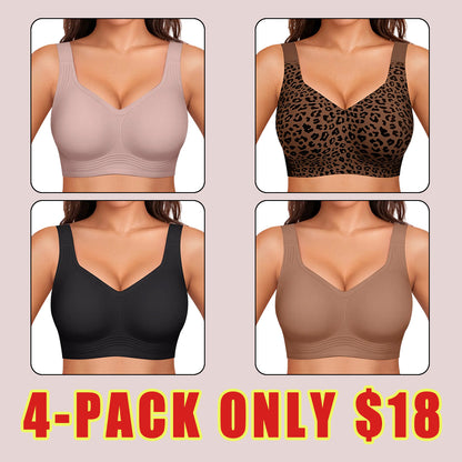 Women's Jelly Bra Wireless Support Bra – Seamless Full Coverage Everyday Bra