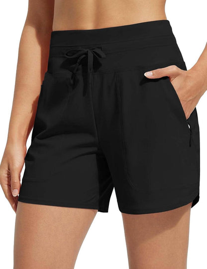 💝Last Day Promotion✨Women's Swim Board Shorts High Waisted Quick Dry Swimsuit Swimming Bottoms