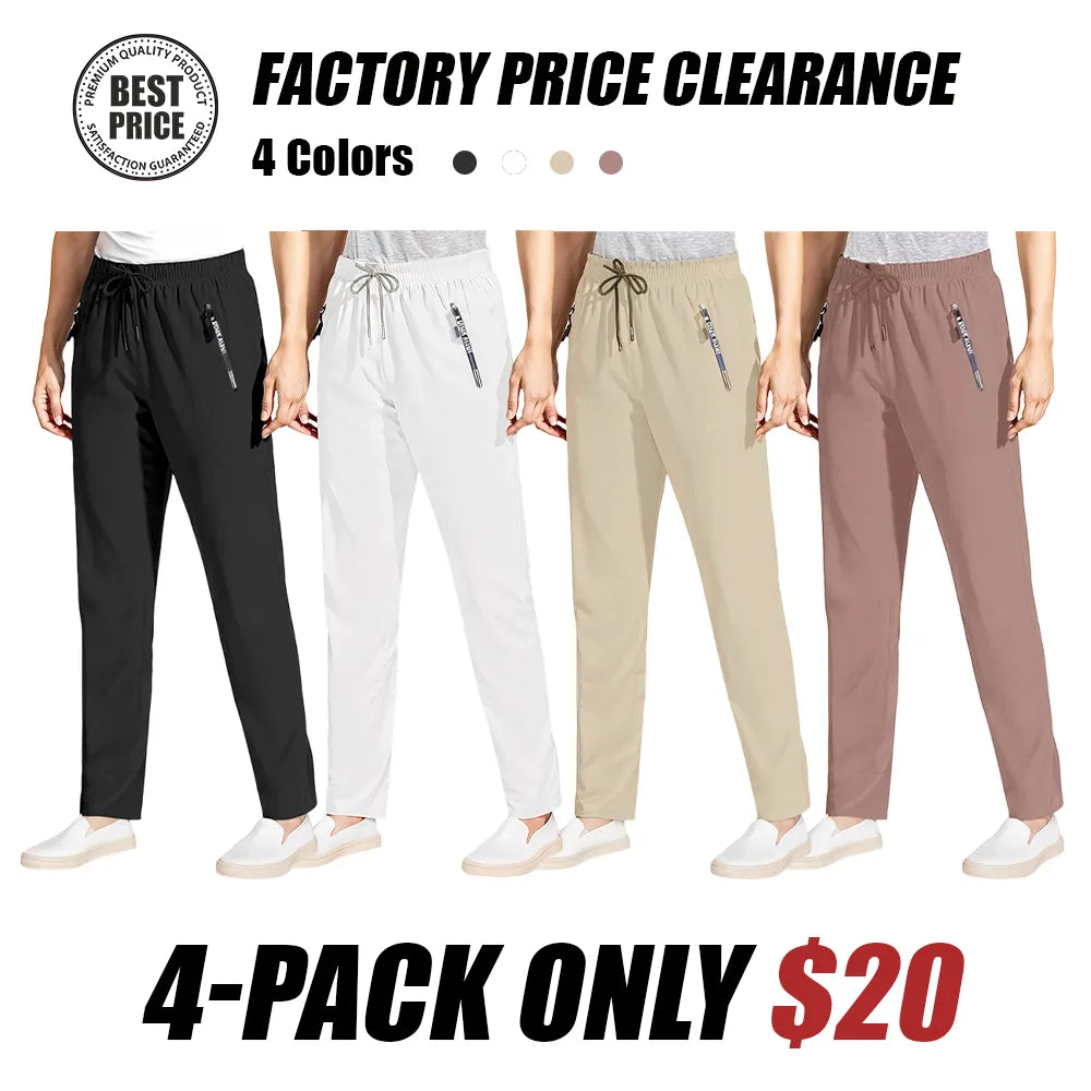 Women’s Ultra-Stretch Ice Silk Casual Pants – Lightweight & Comfortable
