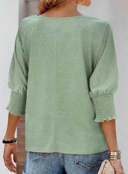 ⏰Hot Sale-2025  Tops 3/4 Sleeve T-Shirts Cute Crewneck Tees Blouses
