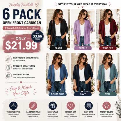 Plus Size Knitted Jacquard Cardigan for Women, Half Sleeve Summer Kimono Cover Up, Elegant Open Front Tops